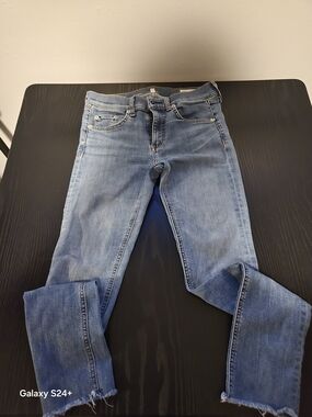 rag & bone women's faded blue skinny jeans